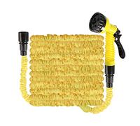 Albert Austin Expandable Garden Hose Pipe 50M / 150ft Lightweight Durable and Flexible Water Hose and Adjustable 7 Function Spray Gun Nozzle Anti-Kink and Retractable Perfect for Outdoor Use Yellow