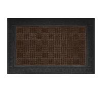 Albert Austin Large Non-Slip Washable Door Mat with Rubber Backed Shoes Scraper Absorbent Heavy Duty Dirt Trapper Kitchen Mat - Brown