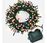 Albert Austin Outdoor LED Lights | Battery Operated 50 LED Lights | Waterproof String Fairy Lights for Garden Christmas Wedding Birthday Festive Decoration - Multicoloured