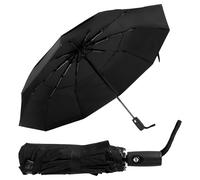 Albert Austin Outdoor Mini Travel Size Umbrella Compact Pocket Umbrella with 9 Ribs Auto Open & Close One Button Operation Windproof Lightweight Portable Rust Resistant Small Umbrella with Cover Black
