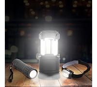 Albert Austin Portable COB LED Light Set Battery Operated Easy Hanging Lantern Bright LED Head Light with Lightweight Handheld Torch Travel Running Fishing Camping Hunting Emergency Light Set