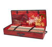 Albert Austin Wrapping Paper Storage Case | Xmas Gift Paper Storage Container | Gift Wrap Organiser With Interior Mesh Pockets | 5-10 Rolls Capacity | Tear Resistant Wrapping Paper Storage Bag