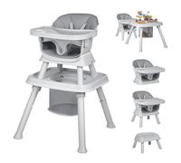 Albert Baby 8-in-1 High Chair for Babies and Toddlers, Converts to Dining Booster Seat, Kids Table & Chair Set, Building Block Table, Kids Learning Table, Kids Stool, Double Removable Tray