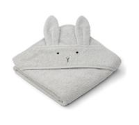 Albert bath cape in organic cotton Rabbit dumbo grey one size