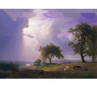 Albert Bierstadt 'California Spring', Germany, 1875, Reproduction 250gsm A4 & A3 Classic Art Poster Print