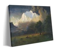 Albert Bierstadt Outstanding Works Poster Mount Adams, Washington Picture Print Wall Art Painting Canvas Artworks Idea Room Aesthetic 16x24inch(40x60cm)