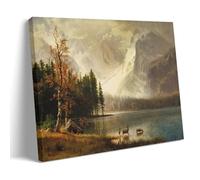 Albert Bierstadt Paintings Wall Art Poster Prints Estes Park, Colorado, Whyte's Lake Room Aesthetic Print Art Wall Painting Canvas Modern Bedroom Decor Frame 16x24inch(40x60cm)