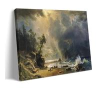 Albert Bierstadt Paintings Wall Art Poster Prints Puget Sound on The Pacific Coast Artworks Canvas Room Aesthetic Wall Art Prints Home Modern Decor Frame 16x24inch(40x60cm)