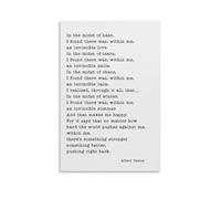 Albert Camus Poem Print Posters for Room Aesthetic Canvas Wall Art Bedroom Decor20x30inch(50x75cm)