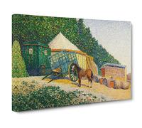 Albert Dubois Pillet Little Circus Camp Canvas Print | Gallery Wrapped 30mm Frame Wall Art | 20x14 inches | Ready to Hang | Classic Picture | Living Room Bedroom Lounge Office