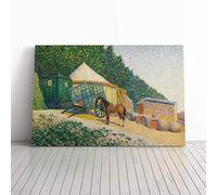 Albert Dubois-Pillet Little Circus Camp Canvas Print | Gallery Wrapped 30mm Frame Wall Art | 30x20 inches | Ready to Hang | Modern Picture | Living Room Bedroom Lounge Office