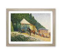 Albert Dubois Pillet Little Circus Camp Classic Painting Framed Wall Art Print, Ready to Hang Picture for Living Room Bedroom Home Office Décor, Oak A3 (46 x 34 cm)