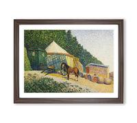 Albert Dubois Pillet Little Circus Camp Classic Painting Framed Wall Art Print, Ready to Hang Picture for Living Room Bedroom Home Office Décor, Walnut A3 (46 x 34 cm)