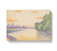 Albert Dubois Pillet Marne at Dawn Classic Painting Canvas Wall Art Print Ready to Hang, Framed Picture for Living Room Bedroom Home Office Décor, 76x50 cm (30x20 Inch)