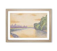 Albert Dubois-Pillet Marne at Dawn Framed Print | A2 Oak Framed Wall Art | Ready to Hang | Modern Nature Picture | Living Room Bedroom Lounge Office