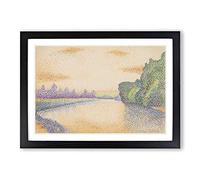 Albert Dubois-Pillet Marne at Dawn Framed Print | A2 Oak Framed Wall Art | Ready to Hang | Modern Nature Picture | Living Room Bedroom Lounge Office