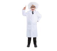 Smiffys Albert Einstein Kit Wig, Glasses, Adhesive Moustache & Tie, Boys Fancy Dress, Heros Dress Up Accessories