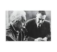 Albert Einstein & Oppenheimer, Atomic Bomb, Canvas Poster Wall Art Decor Print Picture Paintings for Living Room Bedroom Decoration 12x18inch(30x45cm)