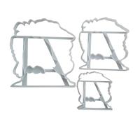 Albert Einstein Portrait Icon Shape Cookie Cutter Dough Biscuit Fondant Stamp Stencil Sharp Famous Scientist Science Genius (Small)