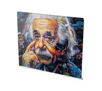 Albert Einstein's Face Cutting Board with Lip, 16.5"x13.4", Counter Protectors for Kitchen