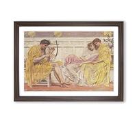 Albert Joseph Moore A Musician Framed Print | A2 Walnut Framed Wall Art | Ready to Hang | Modern Nature Picture | Living Room Bedroom Lounge Office