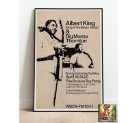 Albert King Big Mama Thornton 1969 Repro Concert Tour Live Poster - 36"x24"