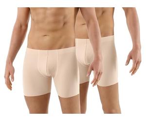 ALBERT KREUZ 2-Pack Laser cut invisible seamless boxer briefs stretch cotton beige L