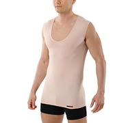 ALBERT KREUZ Deep V Undershirt Invisible Business Vest Made of Organic Stretch Cotton with Extra Deep V-Neck Sleeveless Beige, beige, M