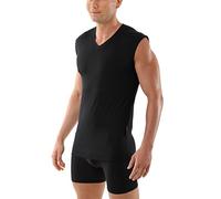 ALBERT KREUZ Men’s Business Sleeveless V-Neck Undershirt Made of Soft and Light Stretch-Cotton, Black S
