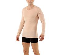 ALBERT KREUZ Men's Functional Undershirt Merino Wool-Tencel™ Lyocell Long Sleeve Crew Neck Invisible Beige M
