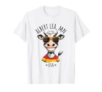 Albert Lea Minnesota USA Funny Cow Cartoon Design T-Shirt