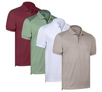 Albert Morris Men's Performance Polo Shirt - Moisture-Wicking, UV Protection, Quick-Dry Fabric, 4-Pack Sizes, M, Navigator Pack