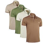 Albert Morris Men's Performance Polo Shirt - Moisture-Wicking, UV Protection, Quick-Dry Fabric, 4-Pack Sizes, L, Valor Tactical Pack