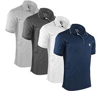 Albert Morris Men's Performance Polo Shirt - Moisture-Wicking, UV Protection, Quick-Dry Fabric, 4-Pack Sizes, XL, Nautical Pack