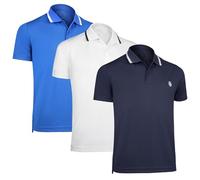 Albert Morris Men's Performance Polo Shirt - Moisture-Wicking, UV Protection, Quick-Dry Fabric, 4-Pack Sizes, XL, Trident Pack