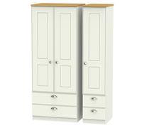 Albert Triple 2 Drawer + Drawer Wardrobe (Ready Assembled) Ready Assembled 2 U Cream One Size