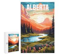Alberta Canada Travel Jigsaw Puzzle, 1000 PCS, for Adults And Families, An Absorbing Project for Relaxed Weekends, for Cosy Nights
