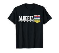 ALBERTA COAT OF ARMS CANADIAN FLAG EDMONTON CALGARY T-Shirt