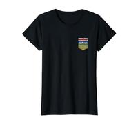 Alberta Crest Canadian Flag Edmonton Calgary Value Graphic T-Shirt, Women, Black, XL