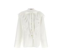 ALBERTA FERRETTI Pleated Ruffle Shirt 42 IT