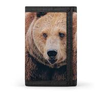 Alberta Grizzly Bear Men's Trifold Wallet Slim Minimalist ID Credit Holder