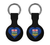 Alberta Heat Love Trendy GPS Cases Holder with Key Chain Ring Portable Protective Covers Compatible with Airtag