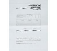 Alberta Infant Motor Scale Score Sheets (AIMS): Package of 50 Score Sheets
