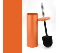 Alberta Toilet Brushes Toilet Bowl Brush Toilet brush set toilet without dead corner bathroom soft brush long handle base cleaning brush toilet brush-Orange