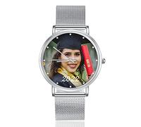 ALBERTBAND Personalized Photo Wrist Watches Engrave Watches with Your Message Graduation Gift for Her Him Daughter Son BFF Graduate College Middle High School Master Students (#5)