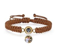 ALBERTBAND Photo Bracelet Personalized Photo Projection Bracelet with Picture Inside Customised Bracelets for Women Men Gifts for Couples, Friends, Family, Birthdays