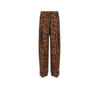 Alberto Biani lynx-print wide-leg trousers - Brown 42-44-46