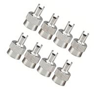 ALBERTRO 8PCS Tire Valves Covers for Vehicle, Brass, Rustproof, Silver