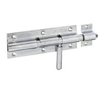 Alberts 128166 Bolt Lock | with Round Handle and Fixed Loop | electrogalvanised, Thick-Layer-passivated | Plate 160 x 60 mm | Bolt Ø 16 mm | Total Length 210 mm