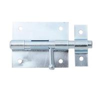 Alberts GAH 137298 Latch with Round Handle and Attached Loop Blue Galvanised Plate 70 x 57 mm Bolt Diameter 9.5 mm Total Length, Gesamtlänge: 100 mm